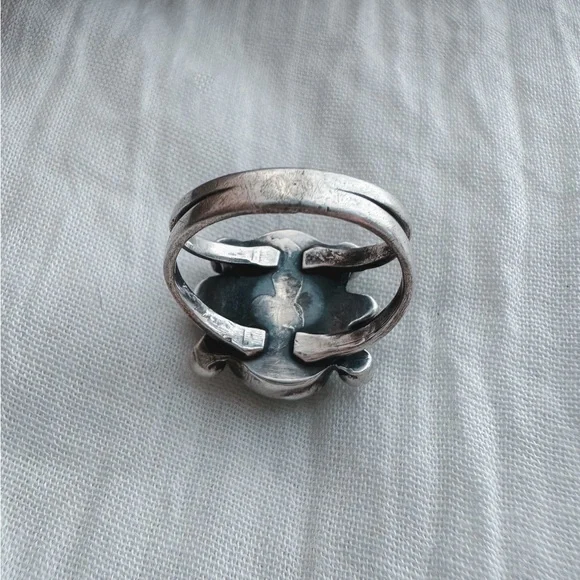 Vintage size 4.5 green turquoise ring - Picture 3 of 3